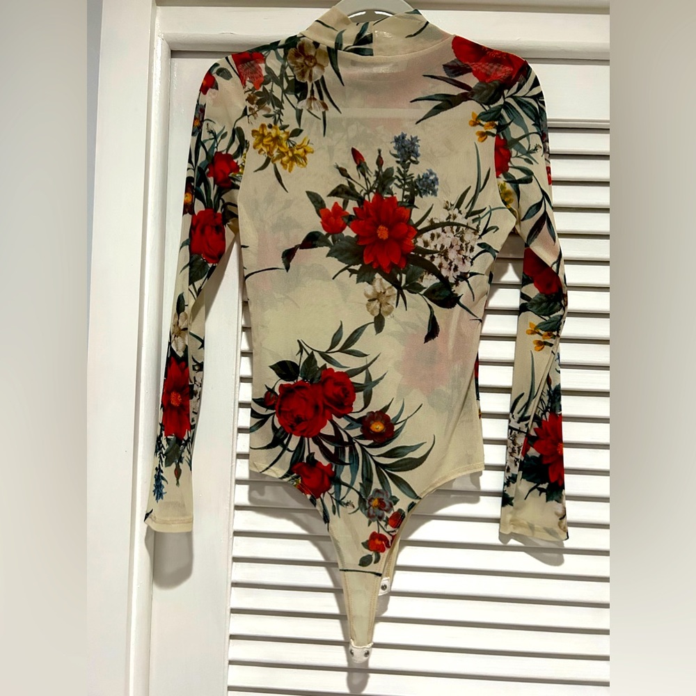 One by one floral bodysuit